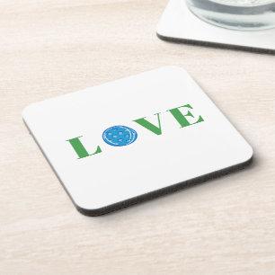 Posavasos Preppy Pickleball Love