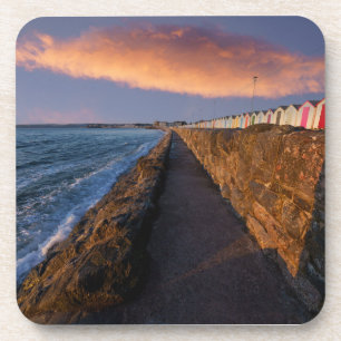 Posavasos Preston Sands Beach Huts Under the Sunrise Cloud