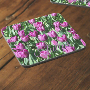 Posavasos Pretty Purple Tulips Floral