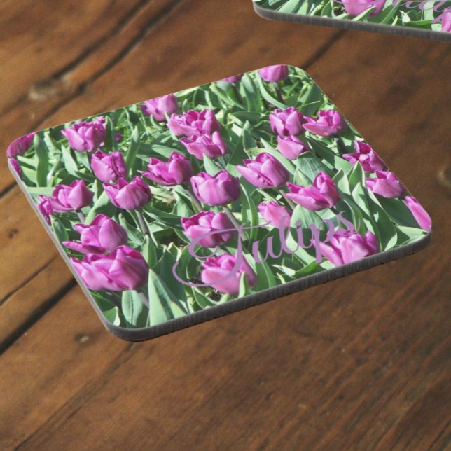 Posavasos Pretty Purple Tulips Floral (In Situ)
