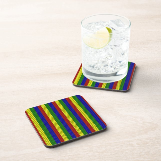 Posavasos Primary Colors Herringbone (Lado Derecho)