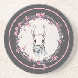 Posavasos Primavera de la liebre, flores de cerezo, montaña 