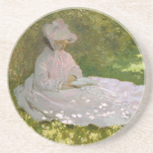 Posavasos Primavera, retrato impresionista, Claude Monet