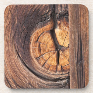 Posavasos Primer plano de un nudo de madera, California