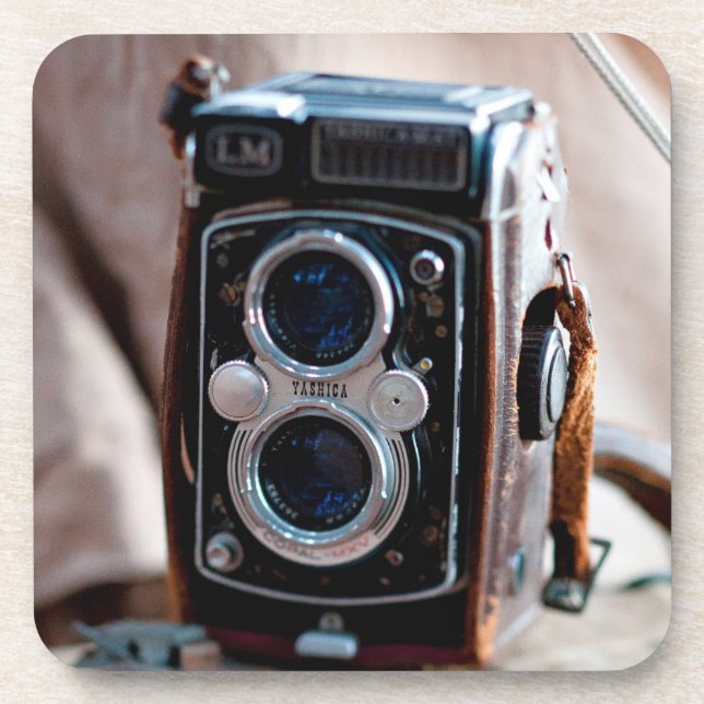 Posavasos Primer plano de una cámara antigua (Frente)