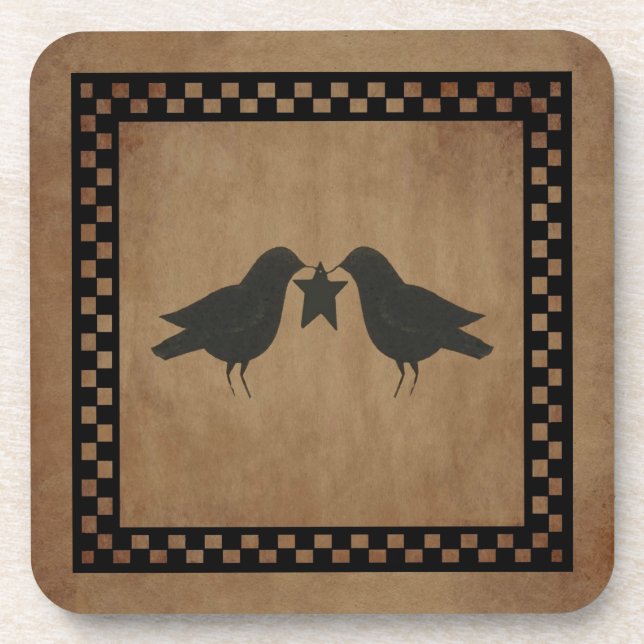 Posavasos Primitivo Crows Cork Coaster (Frente)