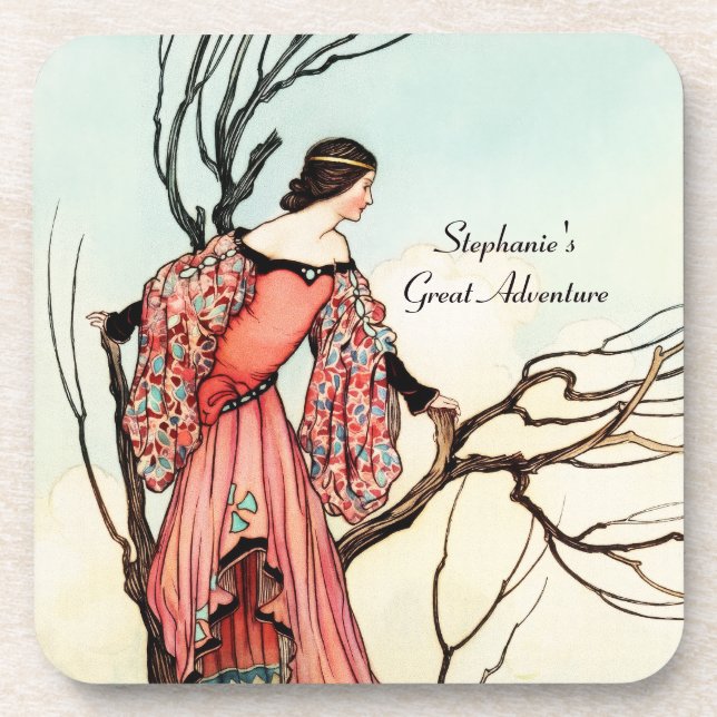 Posavasos Princesa de Cuento de Hadas Antiguo Cuento de Hada (Frente)