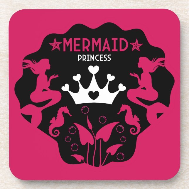 Posavasos Princesa Sirena Niña (Frente)