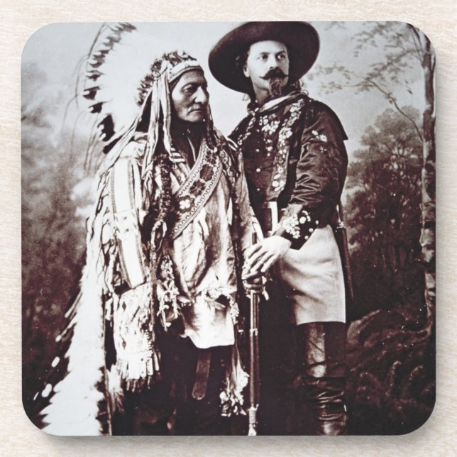 Posavasos Principal sentada Bull (1831-90) en viaje con el (Frente)