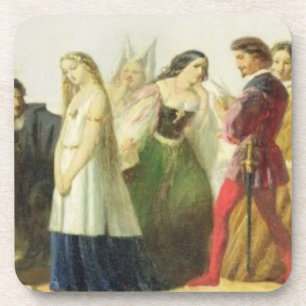 Posavasos Procesión de caracteres de Shakespeare (aceite