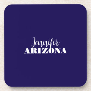 Posavasos Profesional elegante moderno minimalista azul oscu