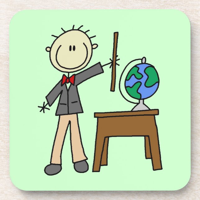 Posavasos Profesor Con Globo (Frente)