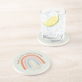 Posavasos Profesora de acuarela moderna Arcoiris gracias