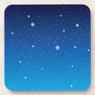 Posavasos Profundo cielo nocturno estrellado azul