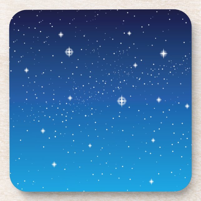 Posavasos Profundo cielo nocturno estrellado azul (Frente)