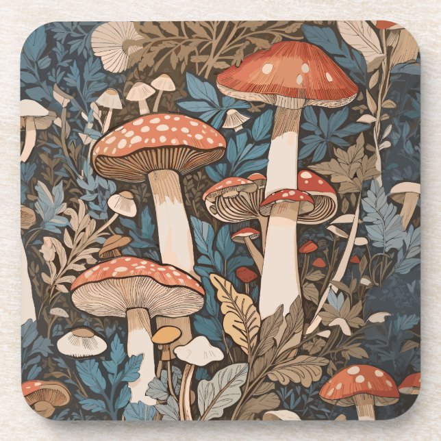 Posavasos Profundo en los hongos del bosque (Frente)