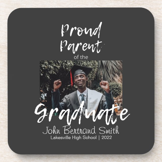 Posavasos Progenitor orgulloso y personalizado de estudiante (Frente)