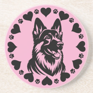 Posavasos Propietario alemán de perro pastor