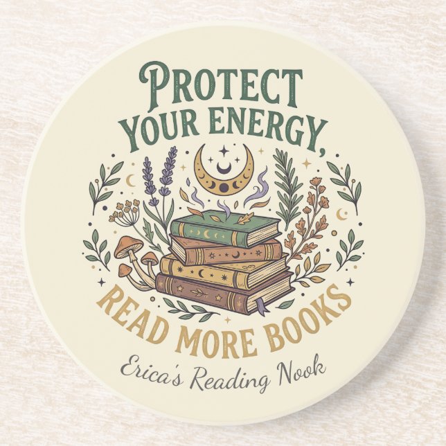 Posavasos Protect Your Energy Read More Books Celestial (Frente)
