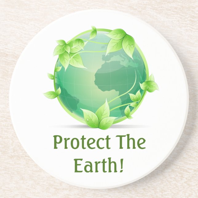 Posavasos Proteger la Tierra (Frente)