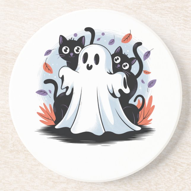 Posavasos Provocación nocturna de Halloween (Frente)