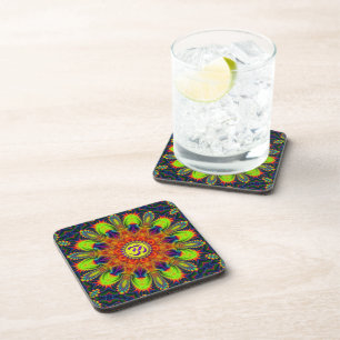 Posavasos Psicodelia Fractal Kaleidoscope Om Set de 6