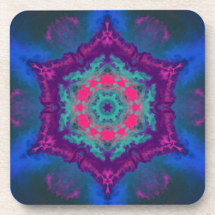 Posavasos Psicodelia Hippie Azul morado y rosa