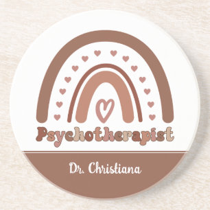 Posavasos Psicoterapeuta Personalizado Boho Arcoíris