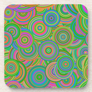 Posavasos Psychedelic Circles Plastic Coaster
