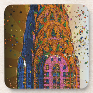 Posavasos Psychedlic NYC: Chrysler que construye el primer