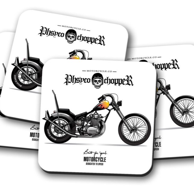 Posavasos Psycho Chopper Coaster | Montaje de escoria de mot (Subido por el creador)