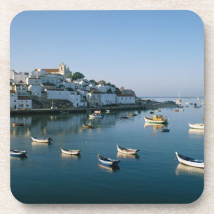 Posavasos Pueblo de pescadores de Ferragudo, Algarve, Portug