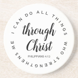 Posavasos Puedo Hacer Todas Las Cosas A Través De Cristo Neg