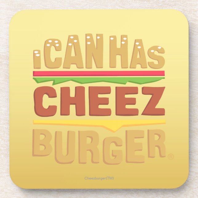 Posavasos Puedo tengo logotipo de Cheezburger (Frente)