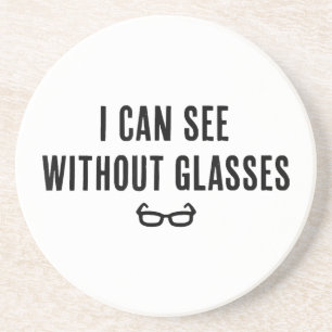 Posavasos Puedo Ver Sin Gafas - Divertido Fiesta De Mentira