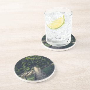 Posavasos Puente colgante simple río Idrijca, Eslovenia