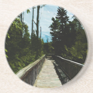 Posavasos Puente de pie sobre el cañón canadiense