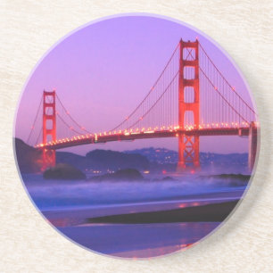 Posavasos Puente Golden Gate en la playa del panadero en el