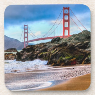 Posavasos Puente Golden Gate en la puesta del sol