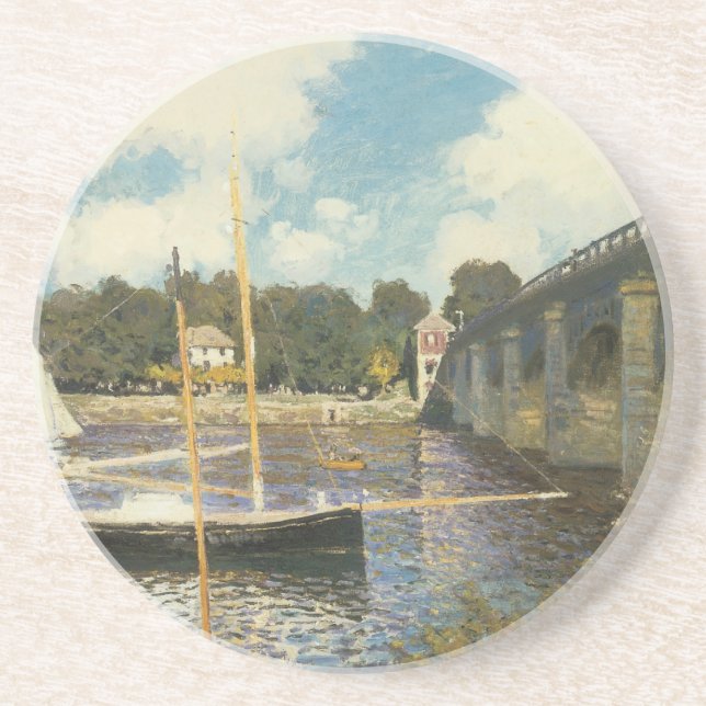 Posavasos Puente vial de Argenteuil por Claude Monet (Frente)