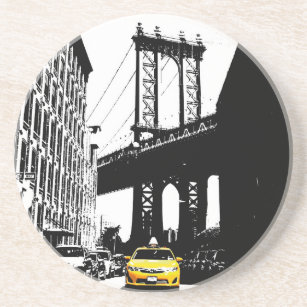 Posavasos Puente Yellow Taxi Brooklyn de Nueva York