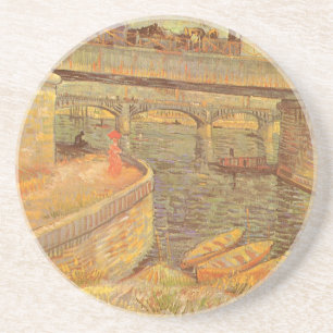 Posavasos Puentes de Vincent van Gogh a través del Asnieres 