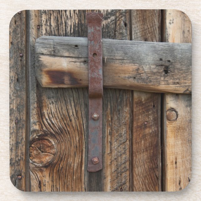 Posavasos Puerta de madera primer plano, California (Frente)