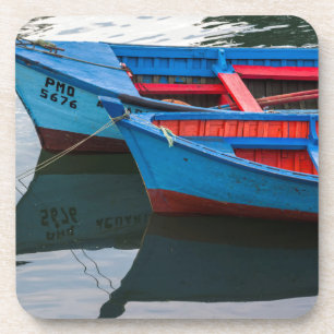 Posavasos puerto Angelmo, barcos de pesca.