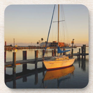 Posavasos puerto de Rockport, Texas al atardecer