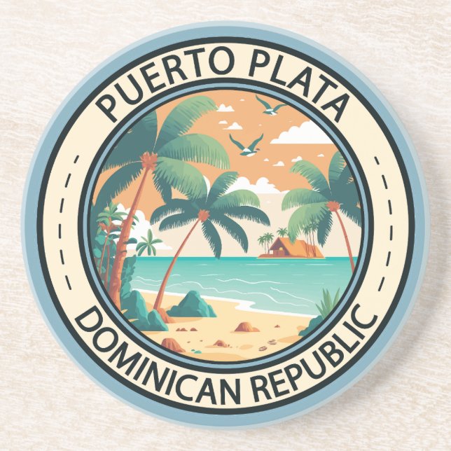 Posavasos Puerto Plata República Dominicana Insignia (Frente)