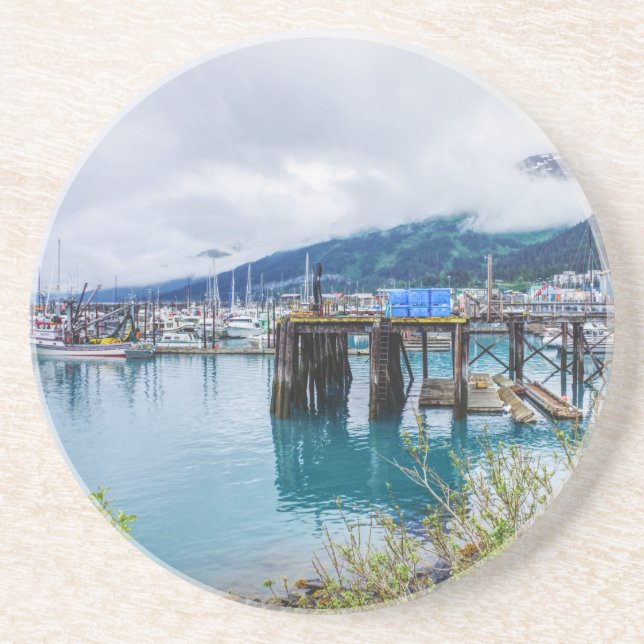 Posavasos Puerto Whittier Alaska (Frente)