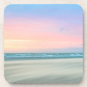 Posavasos Puesta de sol abstracta en la playa de La Haya