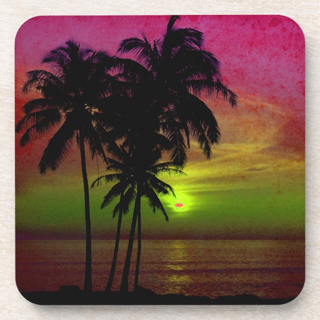 Posavasos Puesta de sol de PixDezines (Frente)
