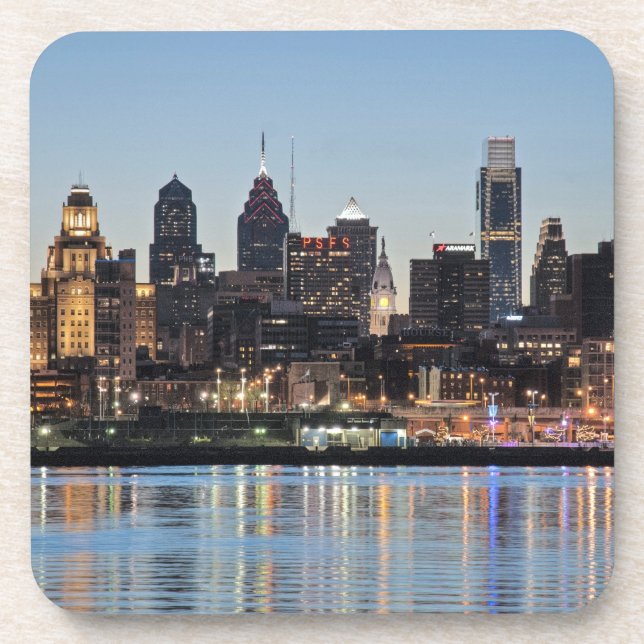 Posavasos Puesta de sol en Philly (Frente)